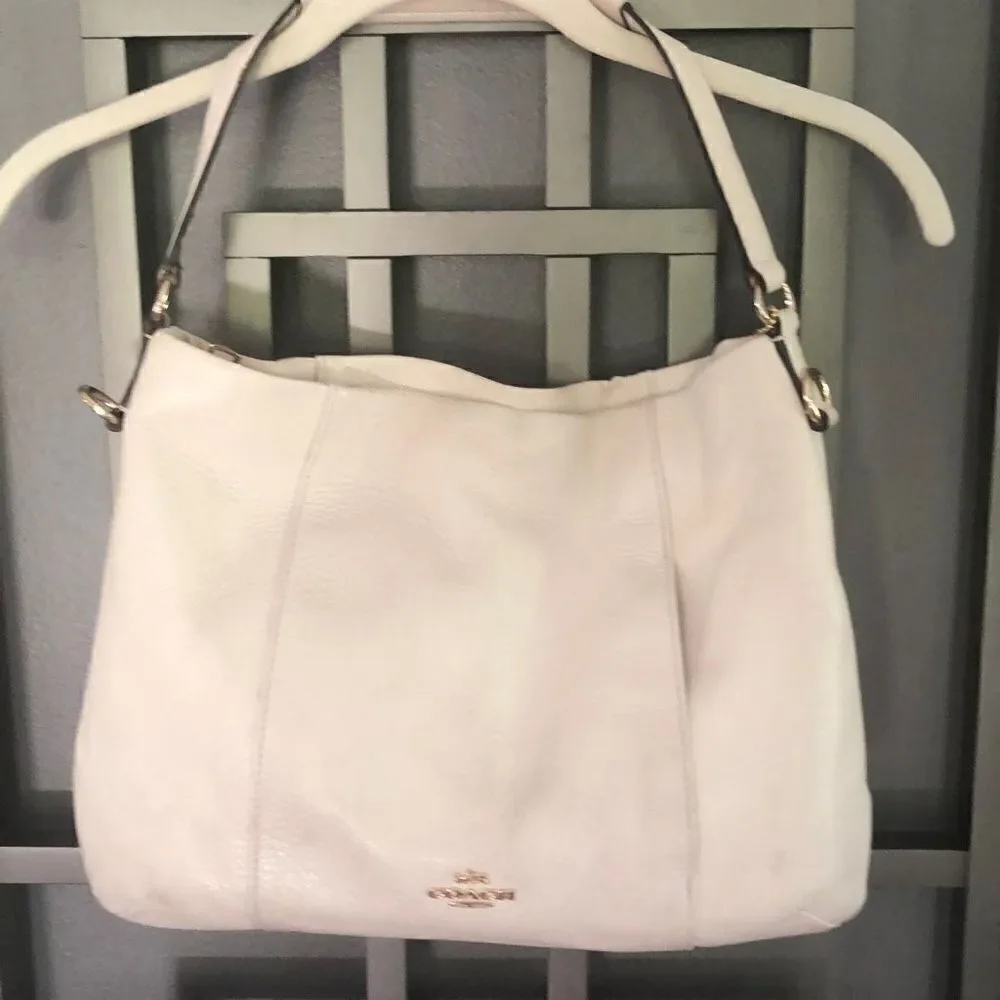Coach Eastwest Isabell hobo, cream, beige handbag